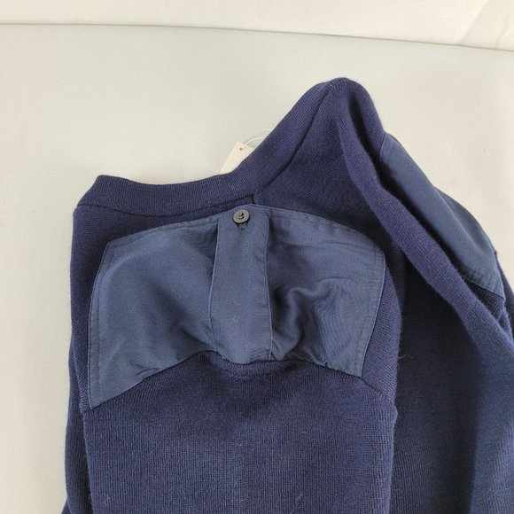 Wool sweater pullover jumper Eppaulets pilot patrol Military Commando Size 16 - Picture 6 of 12